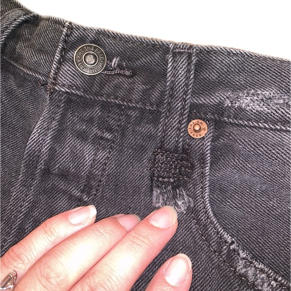 We The Free People Gray Vintagecore High Waist Cut Off Frayed Jean Shorts 25 - Picture 2 of 7